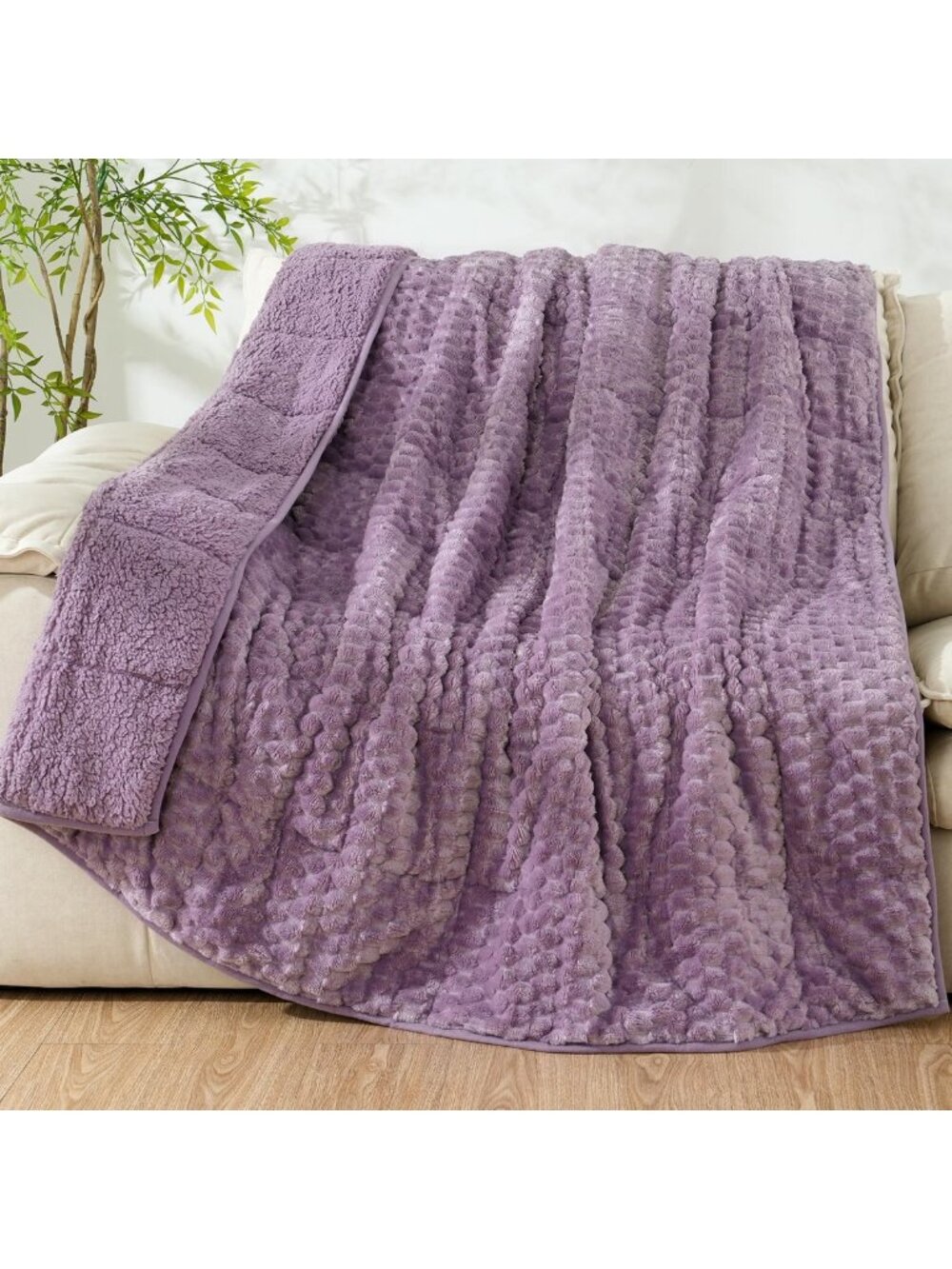 20lbs Queen Size Weighted Blanket - Soft Fleece, Cozy Comfort for Adults